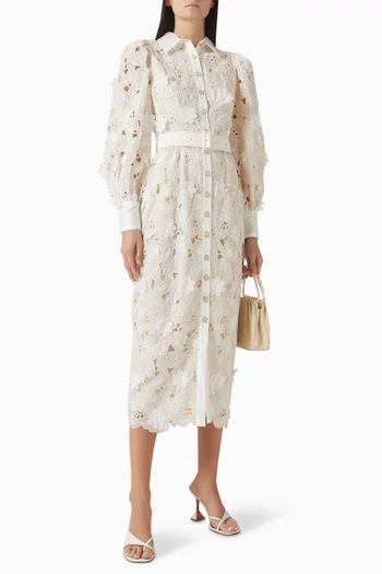 فستان سيينا متوسط الطول دانتيل