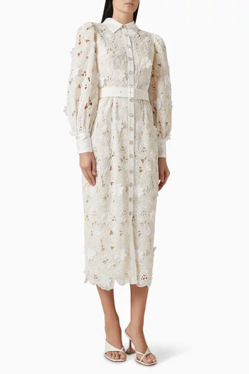 فستان سيينا متوسط الطول دانتيل