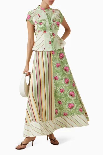 تنورة تيلا طويلة دينم