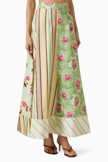 تنورة تيلا طويلة دينم