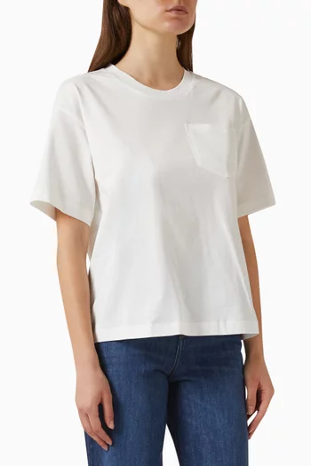 Patch-pocket T-shirt in Cotton