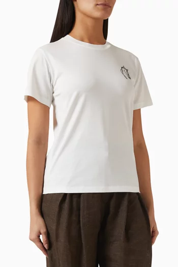 Horse Strass-embellished T-shirt in Jersey