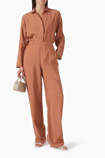 Elasticated-waist Pants in Muslin