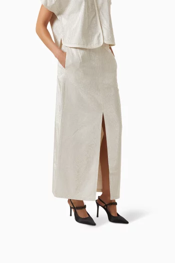 Embellished Strap Slingback Heels in Satin