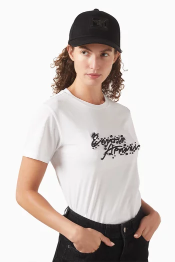 Logo Plaque Cap in Cotton