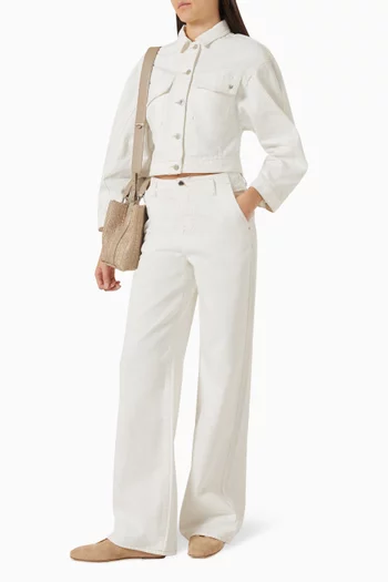 جاكيت قصير بقصة واسعة دينم