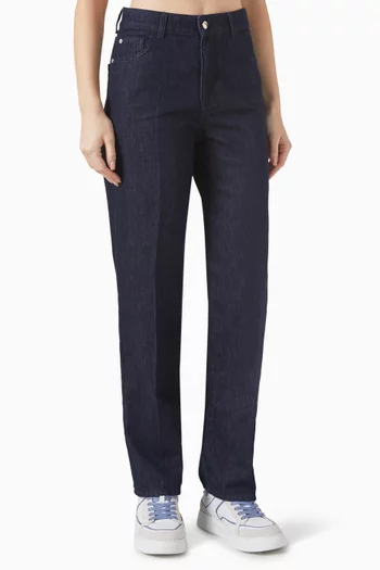 بنطال جينز بقصة ساق مستقيمة دينم