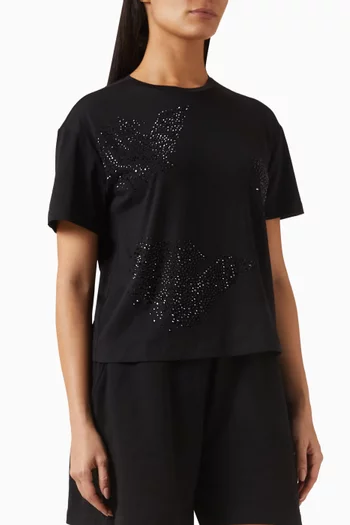 Strass Eagle T-shirt in Jersey
