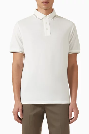 تي شيرت بولو مطرز بشعار النسر بحجم صغير قطن بيكيه