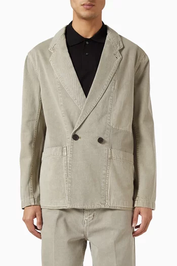 Patch-pocket Jacket in Cotton-twill