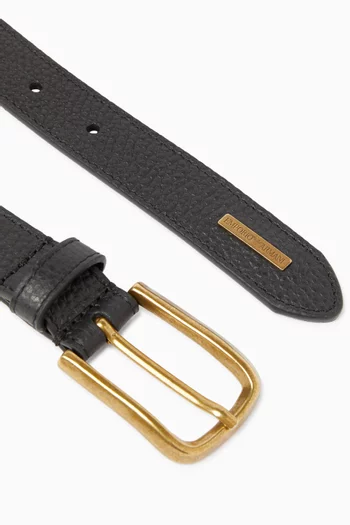 حزام كلاسيك بشعار الماركة جلد بالميلاتو