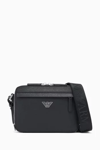 Mini Camera Bag in Regenerated Saffiano Leather