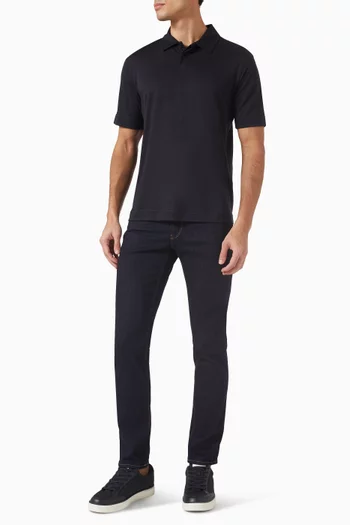 Logo Polo Shirt in Wool