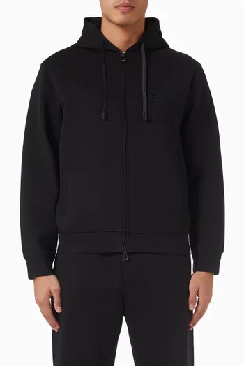 Logo Hoodie in Double Jersey