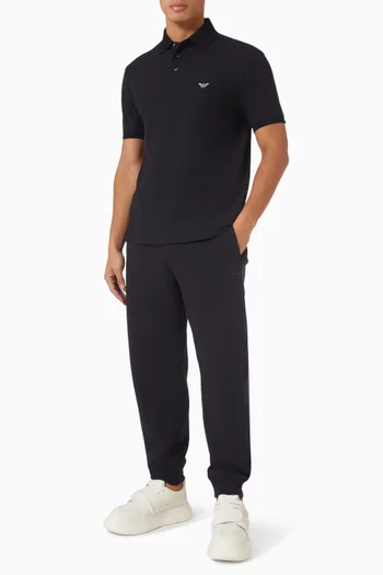 بنطال رياضي برباط تضييق جيرسيه بحياكة مزدوجة