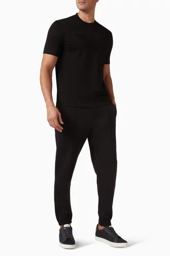 Jacquard T-shirt in Cotton