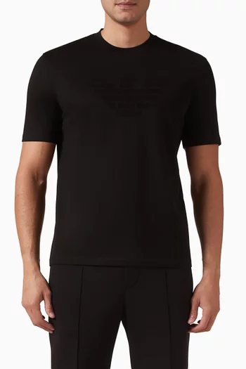 Jacquard T-shirt in Cotton