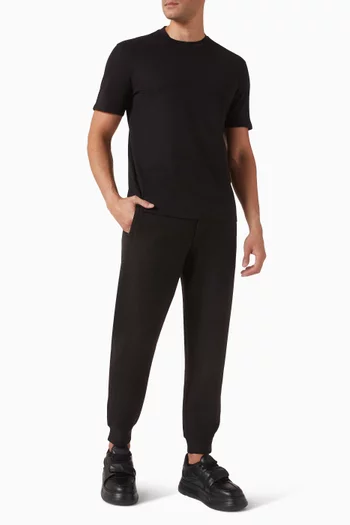 Jacquard T-shirt in Cotton