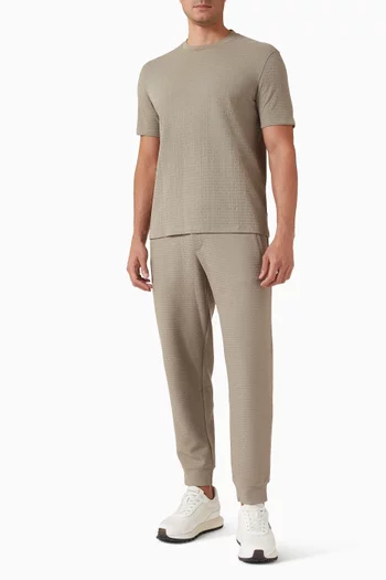 Jacquard T-shirt in Cotton