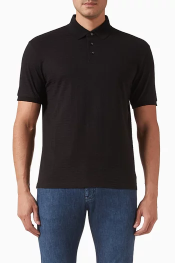 تي شيرت بولو بشعار الماركة قطن