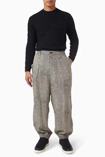 Diamond Fancy Stitch Sweater in Wool