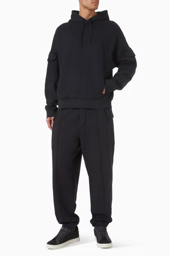 Logo Pocket Hoodie in French Terry