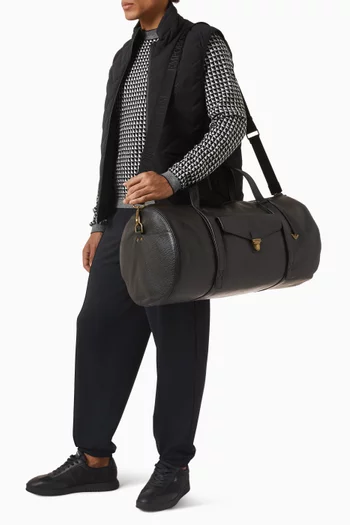 حقيبة دفل كبيرة جلد حبيبي