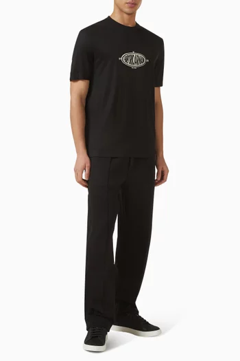 Logo Patch T-shirt in Cotton & Lyocell