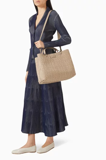 Medium My EA Tote Bag in Woven Nylon