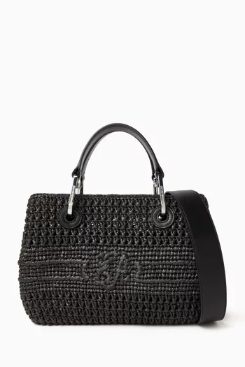 Medium MyEA Tote Bag in Woven Leather