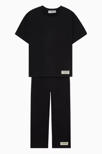 Relaxed Straight-leg Sweatpants in Organic Cotton-blend