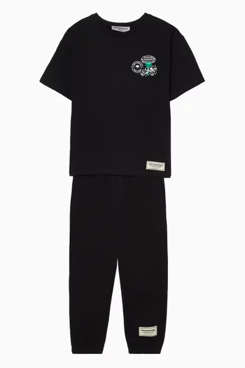 Relaxed Cuffed Sweatpants in Cotton