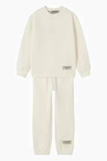 بنطال رياضي بقصة مريحة قطن