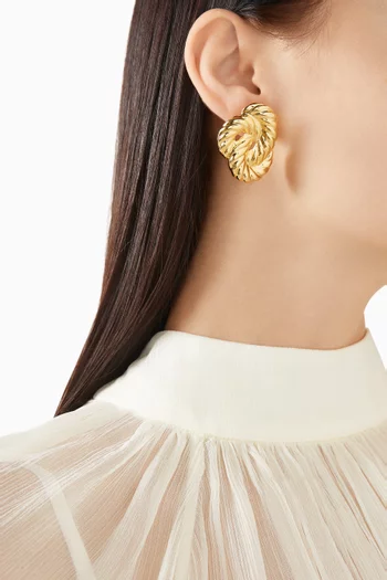 أقراط لوليتا نحاس مطلي ذهب عيار 18