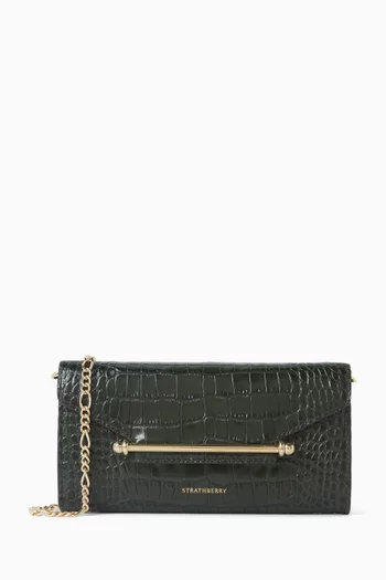 Multrees Chain Wallet in Croc-embossed Calf Leather