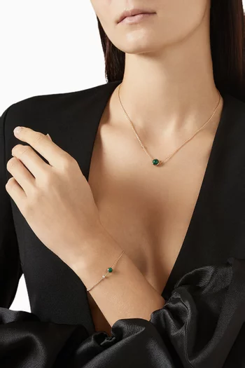 Possession Malachite & Diamond Necklace in 18kt Rose Gold
