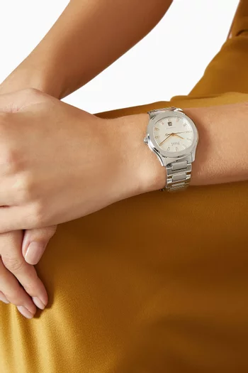 ساعة بولو ديت أوتوماتيكية ستانلس ستيل، 36 مم