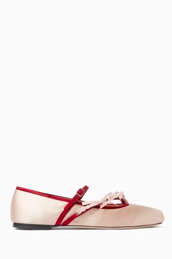 Loli Ballerina Flats in Satin