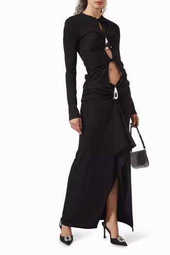 تنورة منسدلة بدلاية مرصعة بالكريستال