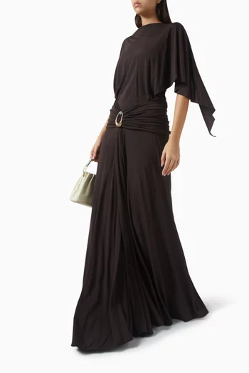 تنورة منسدلة بدبوس مرصع بحجر جيرسيه