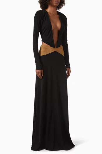 Contour Belted Gown in Viscose
