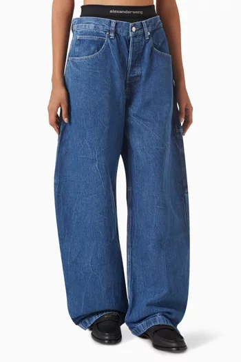 Pre-styled Baggy Jeans in Denim