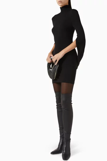 Draped Mini Dress in Viscose Blend