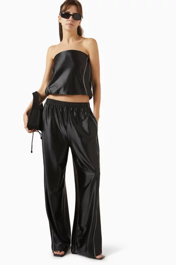 Strapless Bubble Top in Satin-jersey