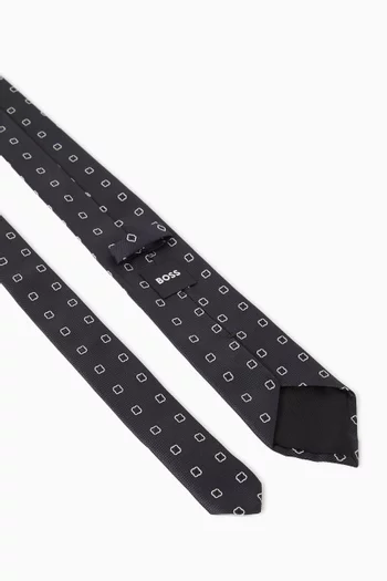 Jacquard-pattern Tie in Silk-blend