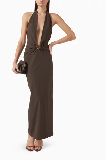 Mineral Stone Ruched Dress in Lycra