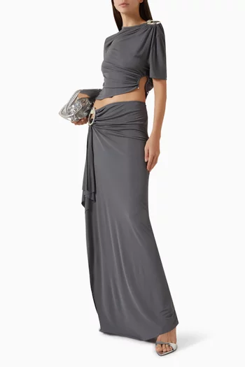 Orica Crystal Ruched T-shirt in Jersey