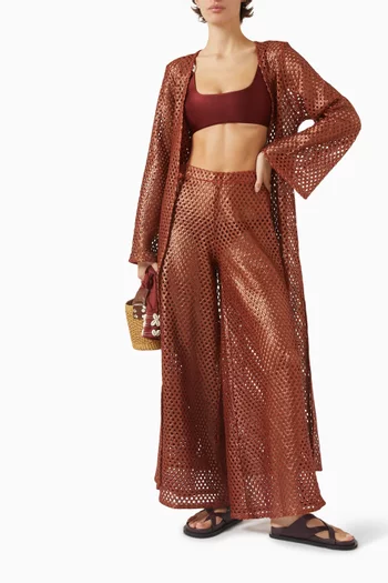 بنطال ييرا بقصة ساق واسعة