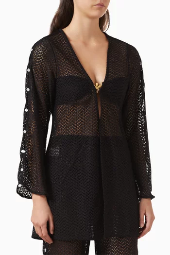 بلوزة كاميسول أمبر نسيج شفاف