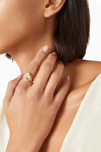 The Beach Signet Ring in 9kt Gold